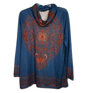 Suzanne Betro - Long Sleeve Cowl Neck Top - XL